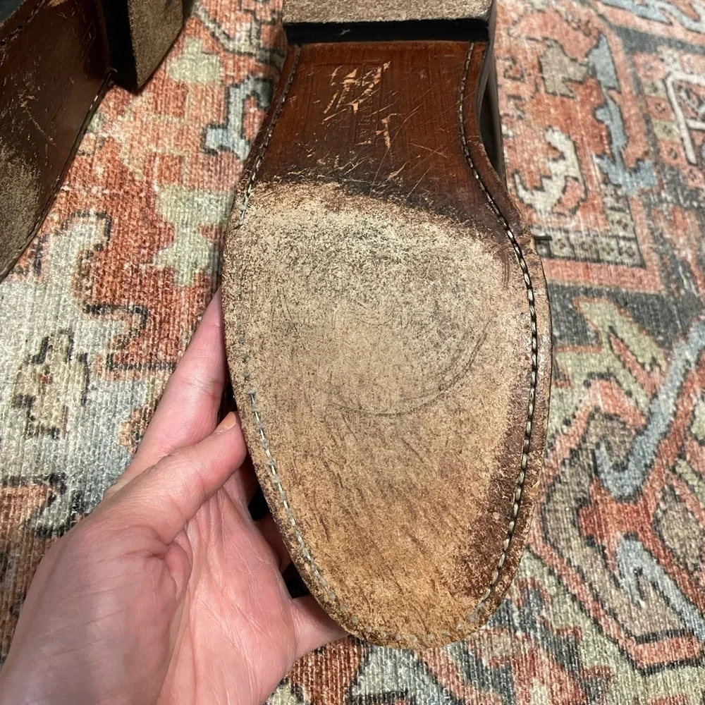 Vintage Florsheim Imperial Dark Brown Long Wing Sz 9D